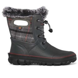 Bogs Arcata II Cozy Plaid Kids' in Dark Grey and Multi